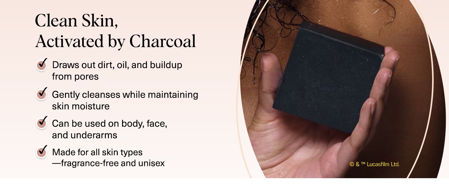 Charcoal Soap Body Wash Bar x Darth – Detoxifying Bar
