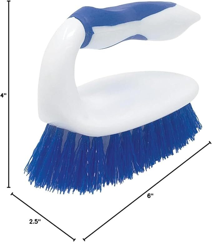 LOLA Iron Handle Scrubber – Countertop Scrub Brush, Heavy Duty Cleaner – 1 Count