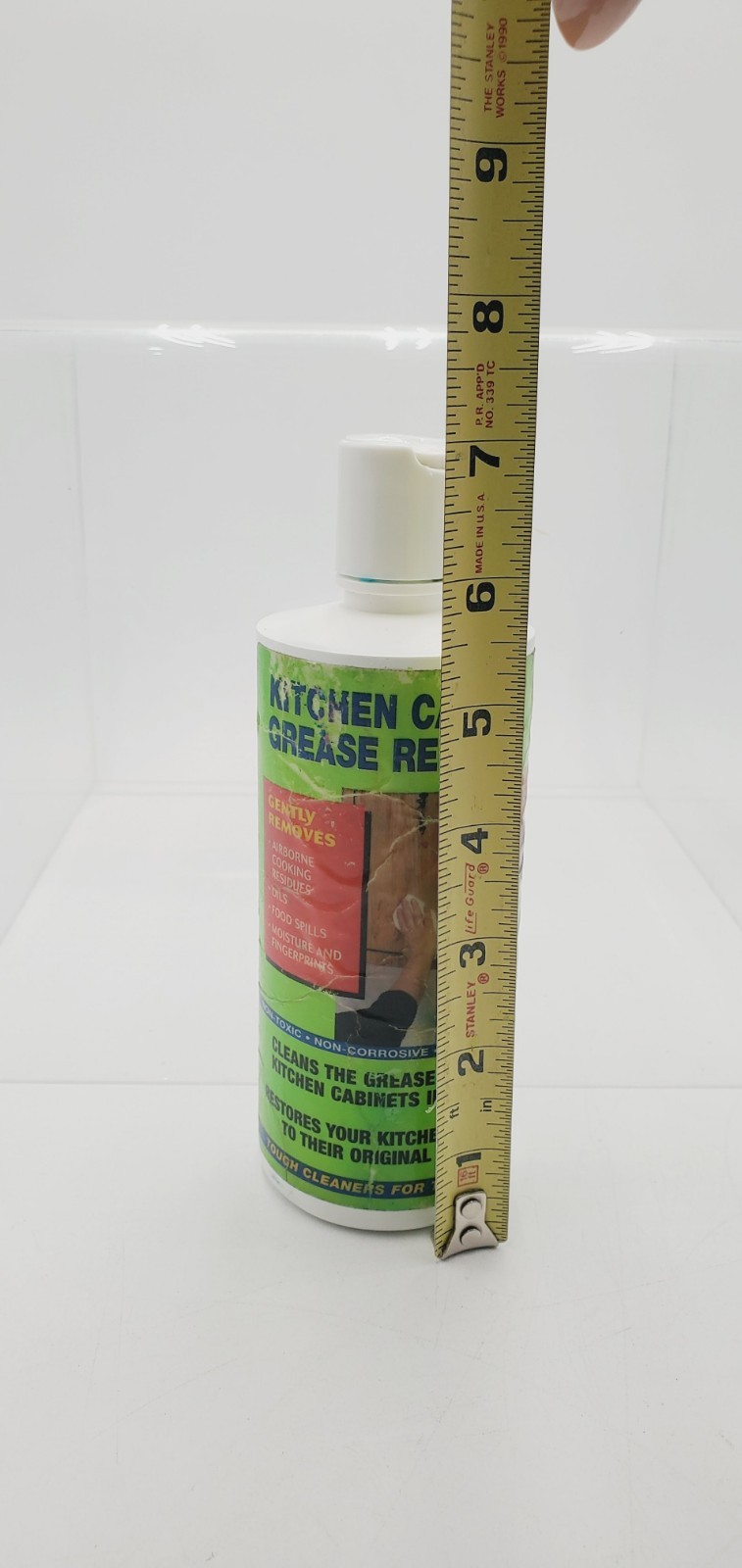 Kitchen Cabinet Grease Remover Non Toxic Non Corrosive 12 fl oz Scratch Free