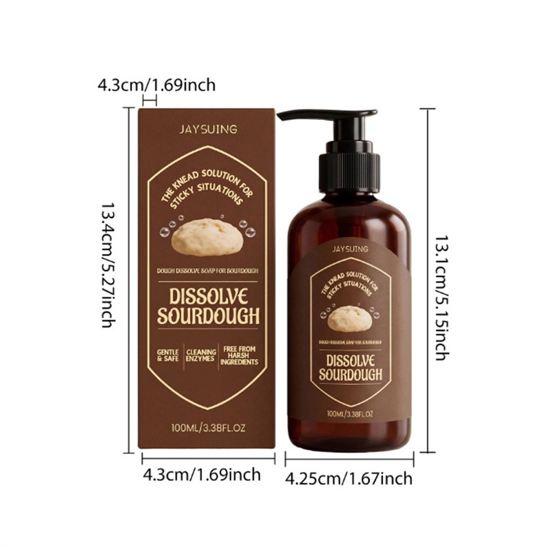 Dough Cleaner Soap for Sourdough,Enzyme Powered Dissolve Cleaning for Kitchen