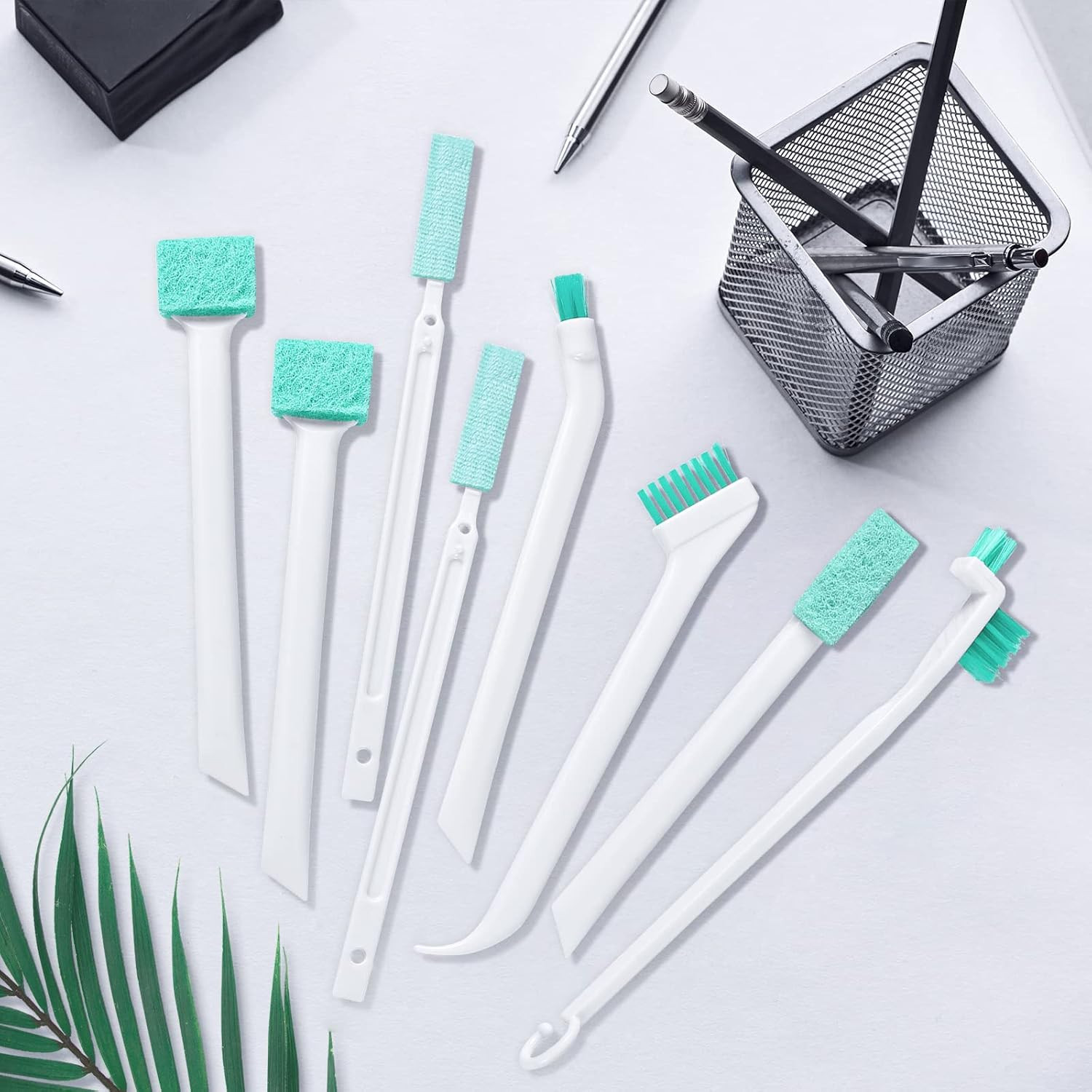 Small Cleaning Brush Tight Spaces, 8Pcs Crevice Cleaning Brushes Tool