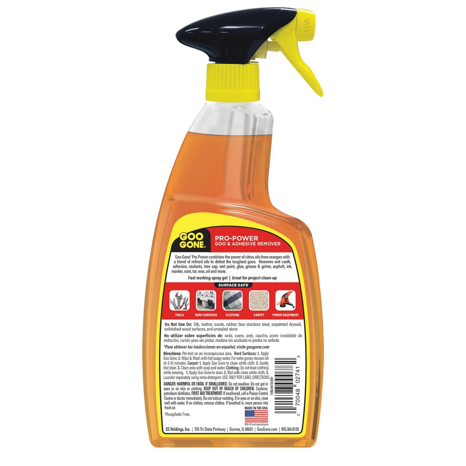 Goo Gone Pro Power Drip-Free Spray Gel Adhesive Remover