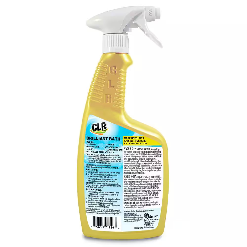 Brilliant Bath Bathroom Cleaner 26 oz Tub Tile Shower Multi Surface Spray