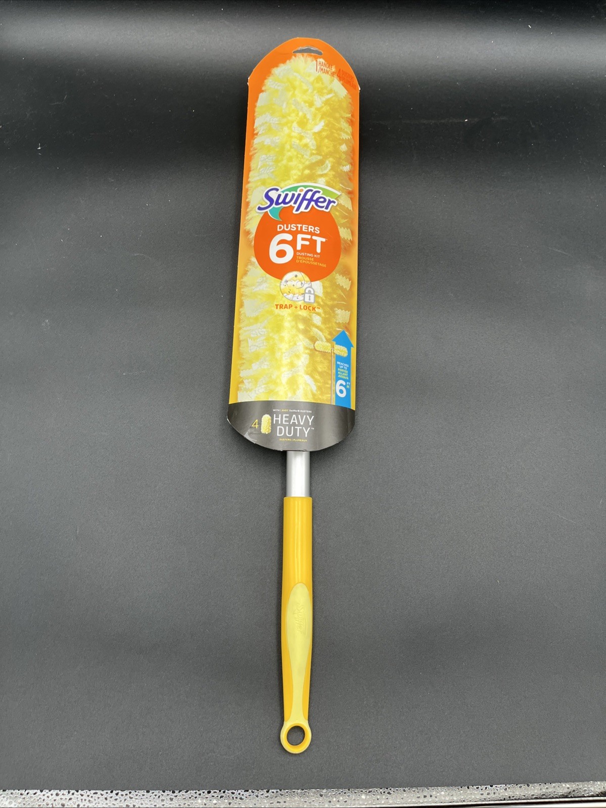Swiffer Dusters Heavy Duty Super Extendable Handle Dusting Kit 4 Dusters , 6 Ft