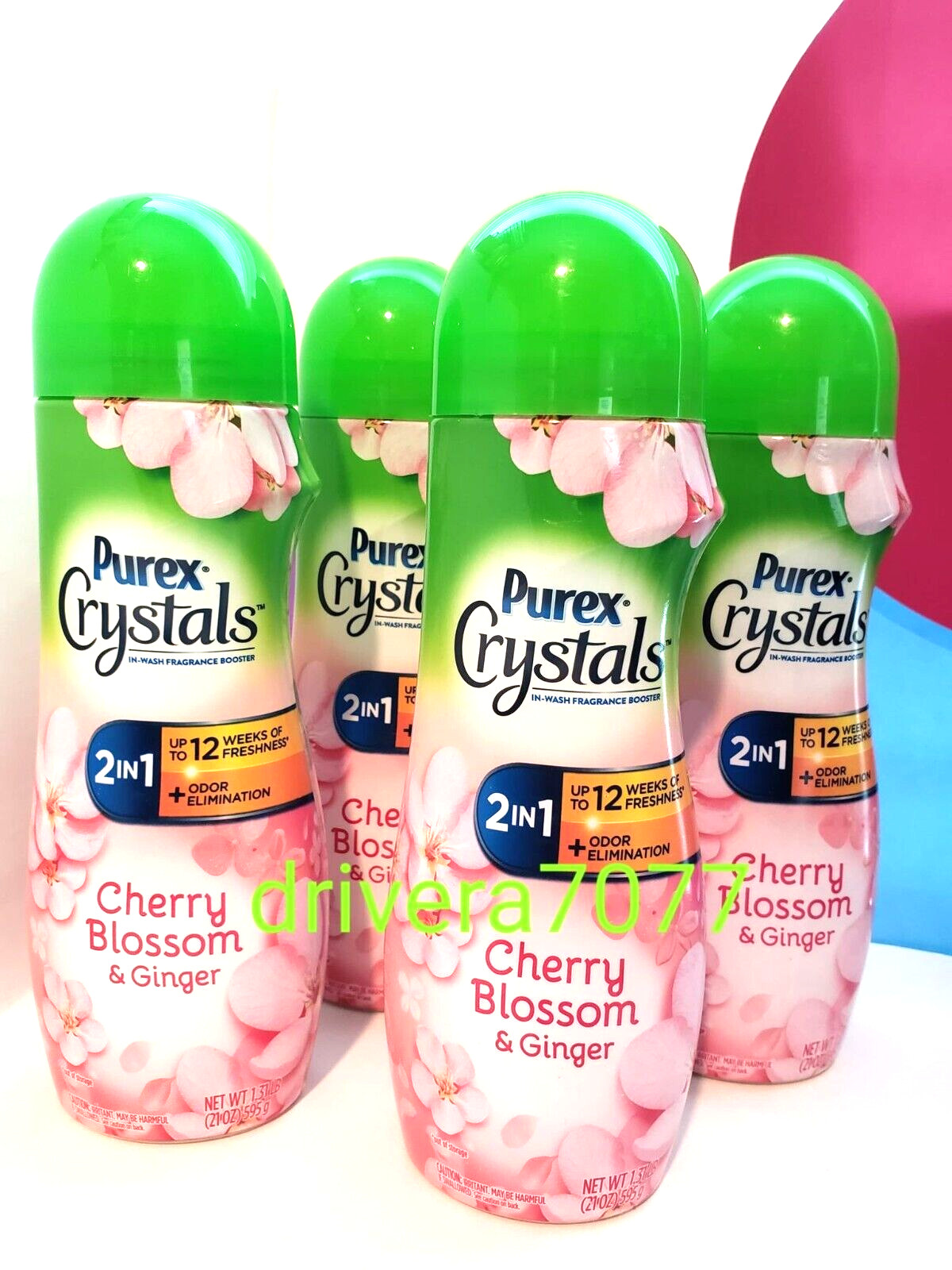 Purex Crystals in-Wash Fragrance and Scent Booster, Cherry Blossom & Ginger 21oz