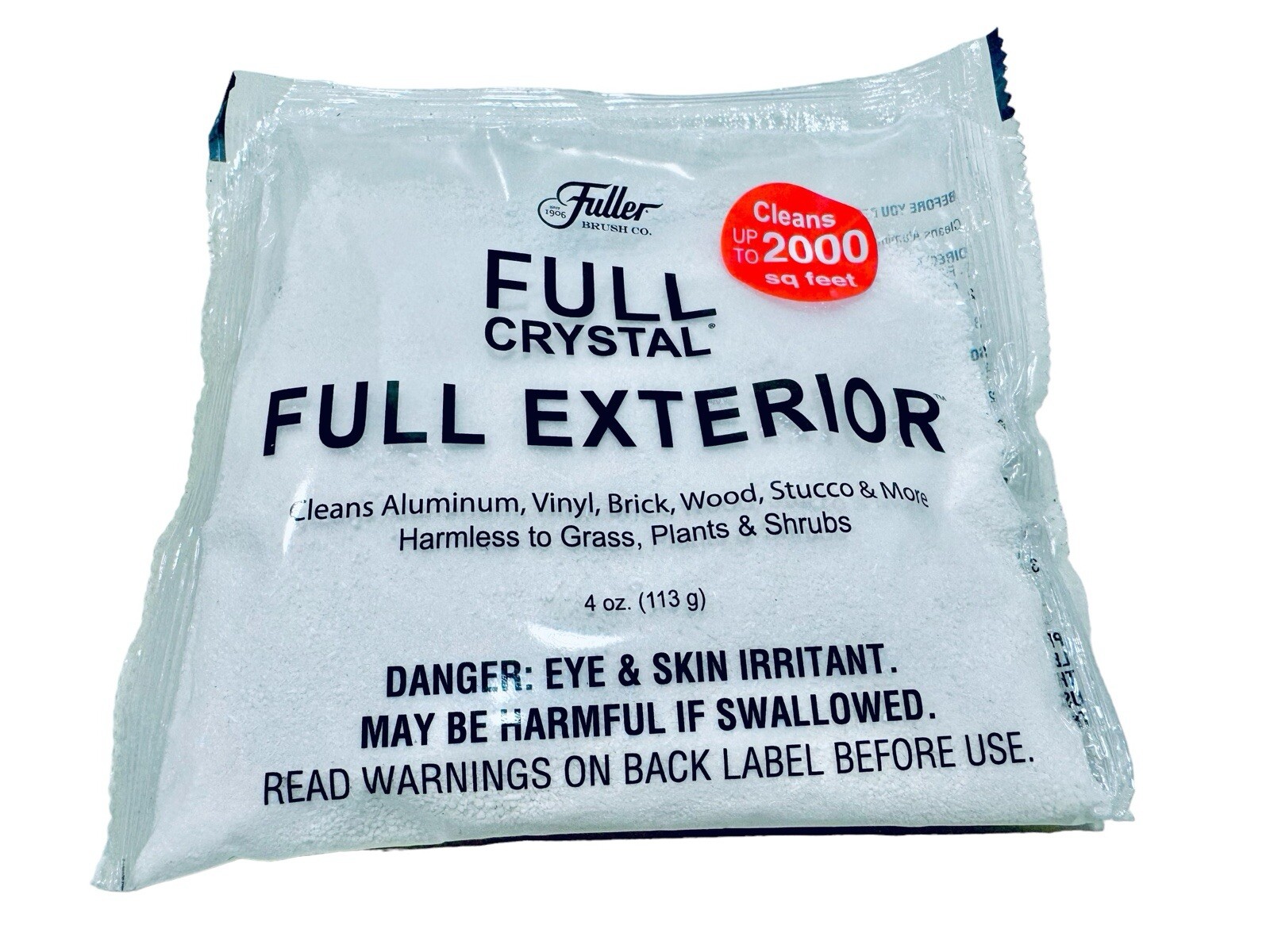 Fuller Brush Co Full Crystal Full Exterior 32 oz Dispenser & 3-4 oz Powder Packs