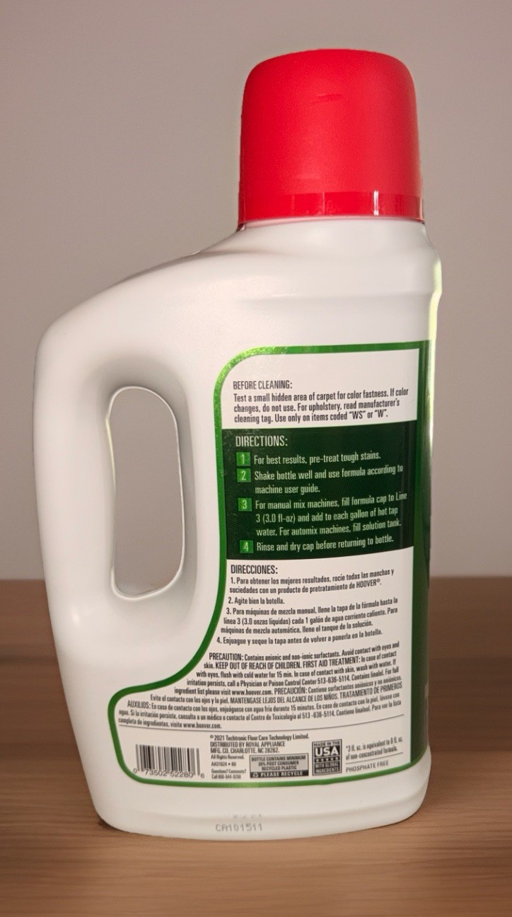 Hoover Revive Renew Carpet Concentrated Machine Cleaner Solution, 64 oz