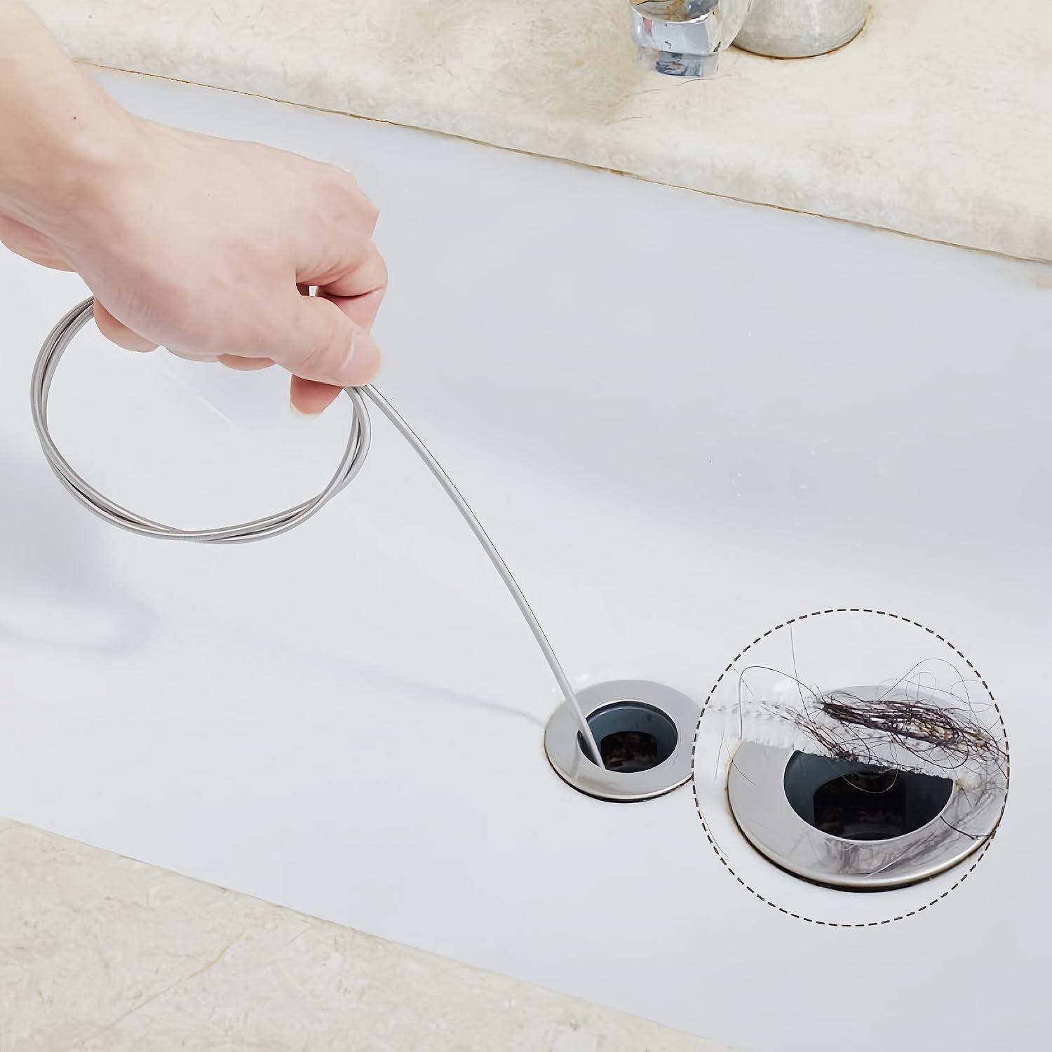 Flexible Double Ended Drain Brush Cleaner Set Nylon Drain Brush Straws Cleaner