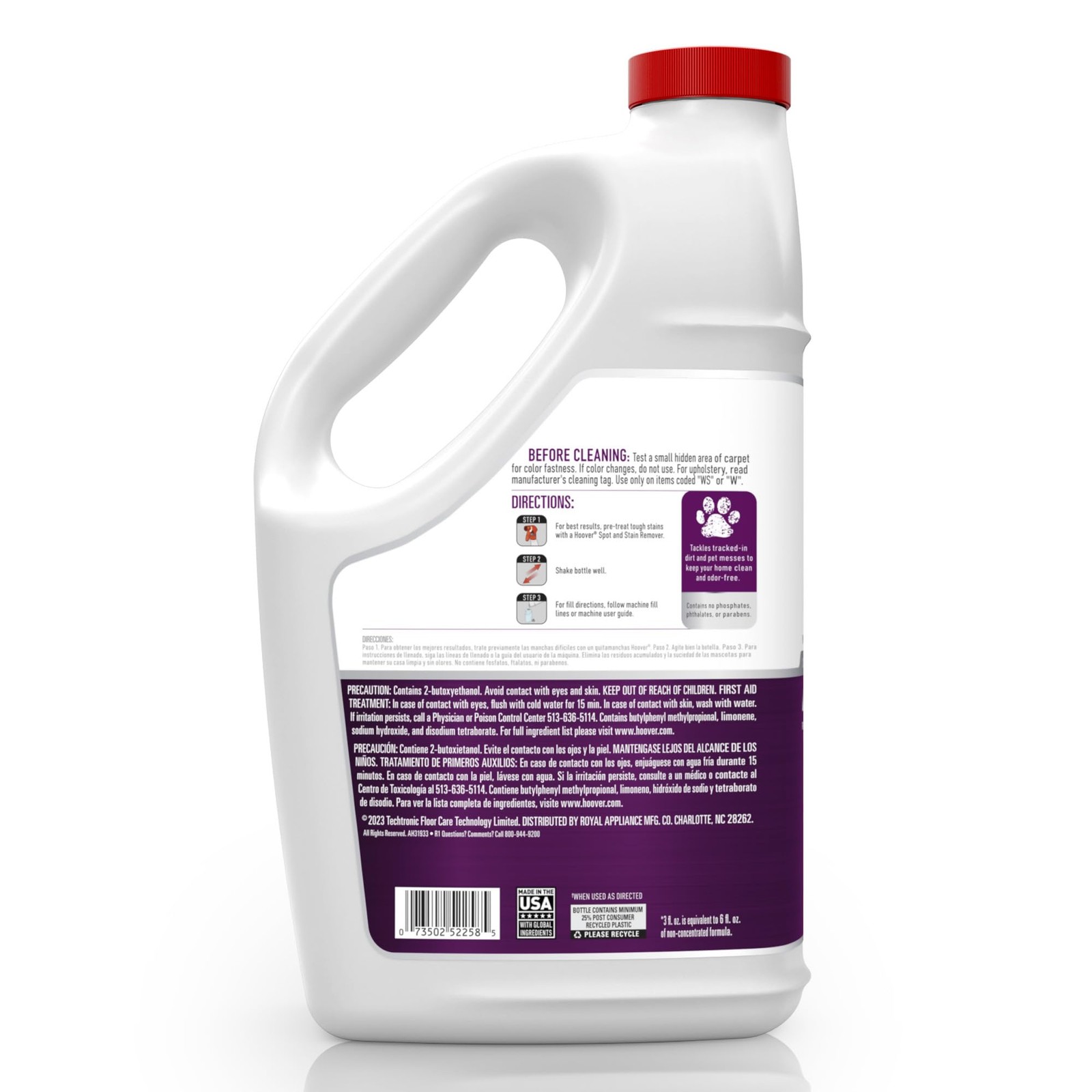 Hoover Pet Carpet Cleaner Solution, 128 128 Fl Oz (Pack of 1), Color May Vary