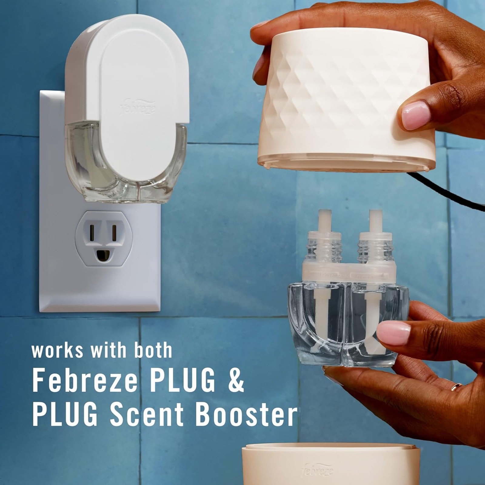 2 BOXES- Febreze Plug Scent Booster Starter Kit, -NEW