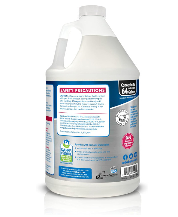 Odoban 3-in-1 Carpet Cleaner Fast Drying Eco-Friendly 128 Fl Oz Spot Remover-USA