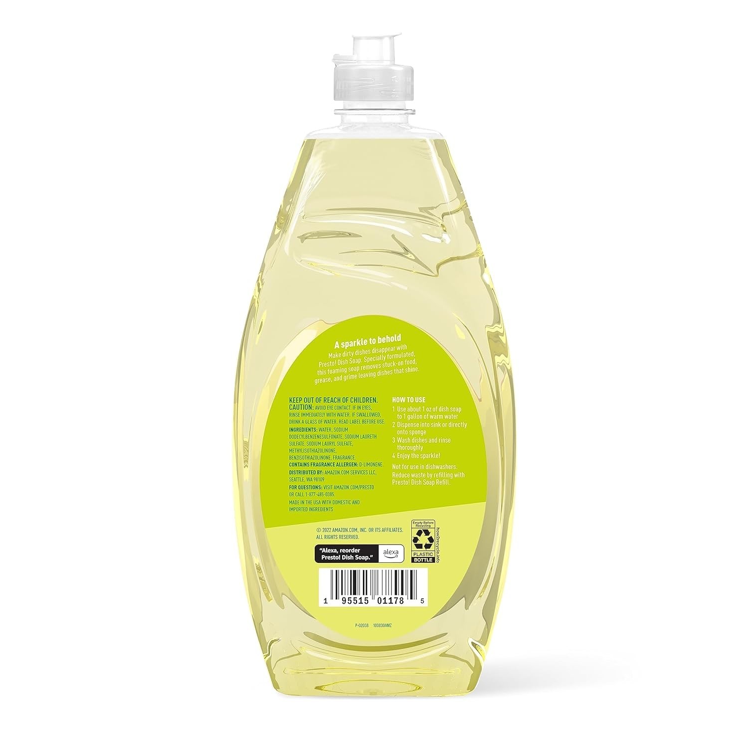 Dish Soap, Lemon Scent, 30 fl oz, Pack of 2