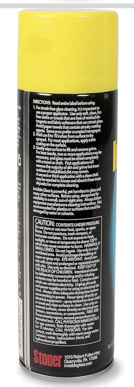 Stoner 91164 Invisible Glass Cleaner Premium Aerosol Spray 2 19oz+Microfibers