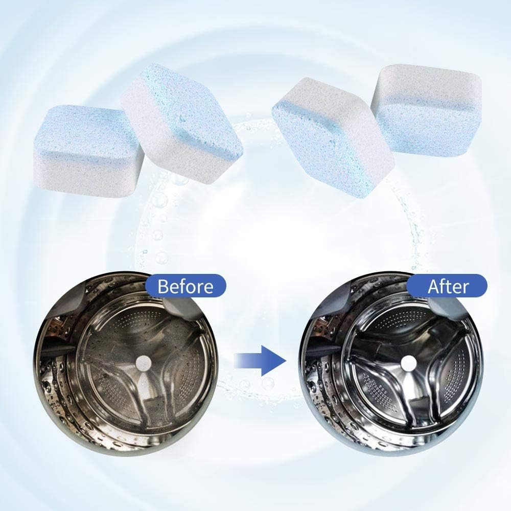 30 Pack Washing Machine Cleaner Tablets, Solid Washer Deep Cleaning Tablet, Clea