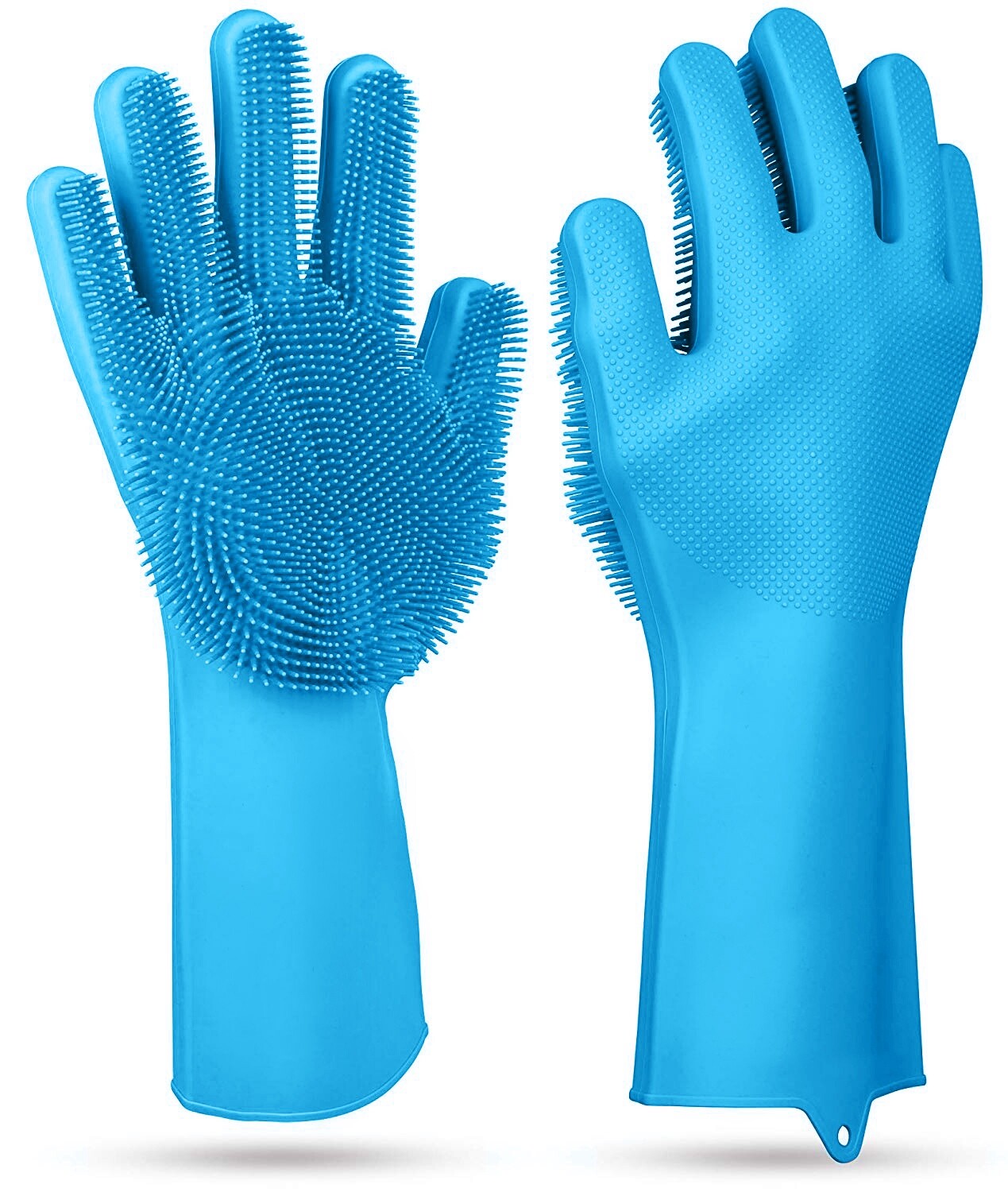 2 * Cleaning Gloves Dishwashing Gloves Silicone Reusable Cleaning Heat Resistant