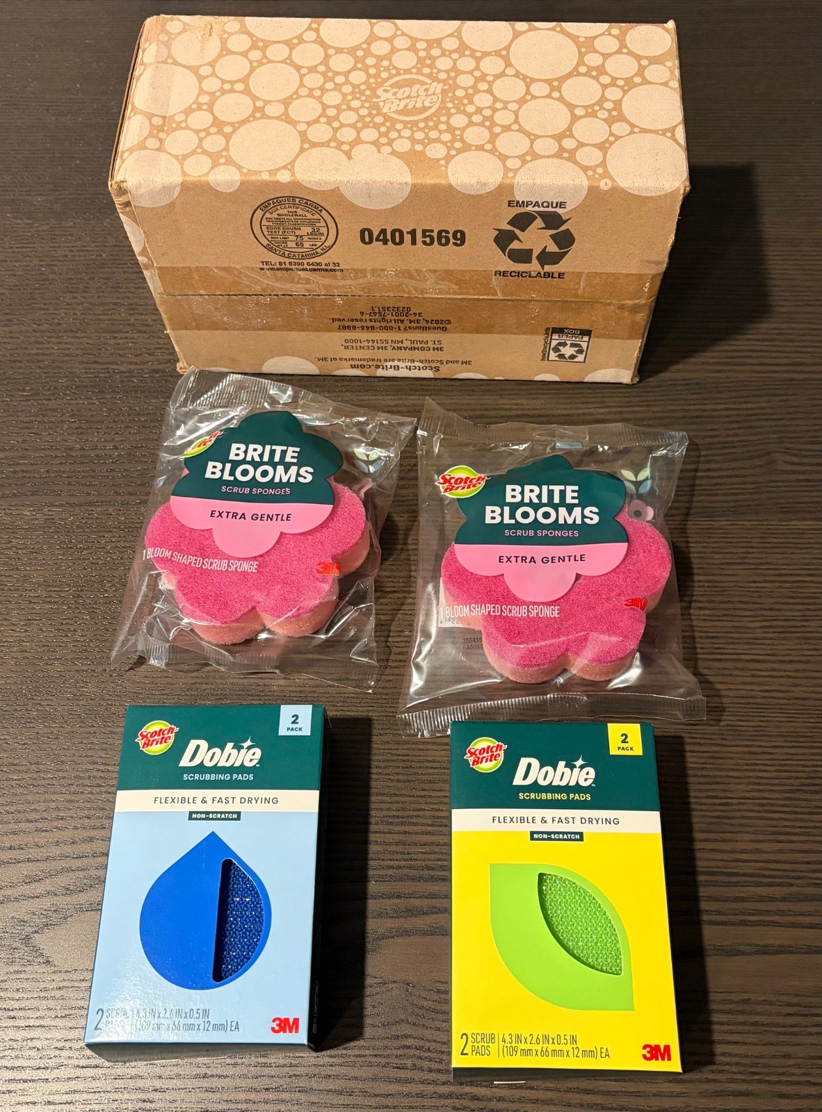 3M Scotch-Brite Brite Blooms Collection Non-Scratch Scrub Sponges (6 Pack)