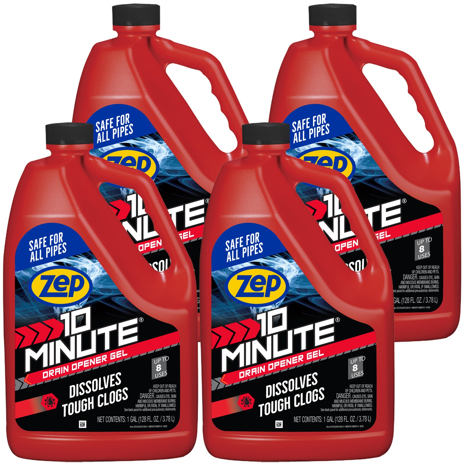 Zep 10 Minute Drain Opener Gel 1 Gallon (Case of 4) ZHCR128NG – Commercial