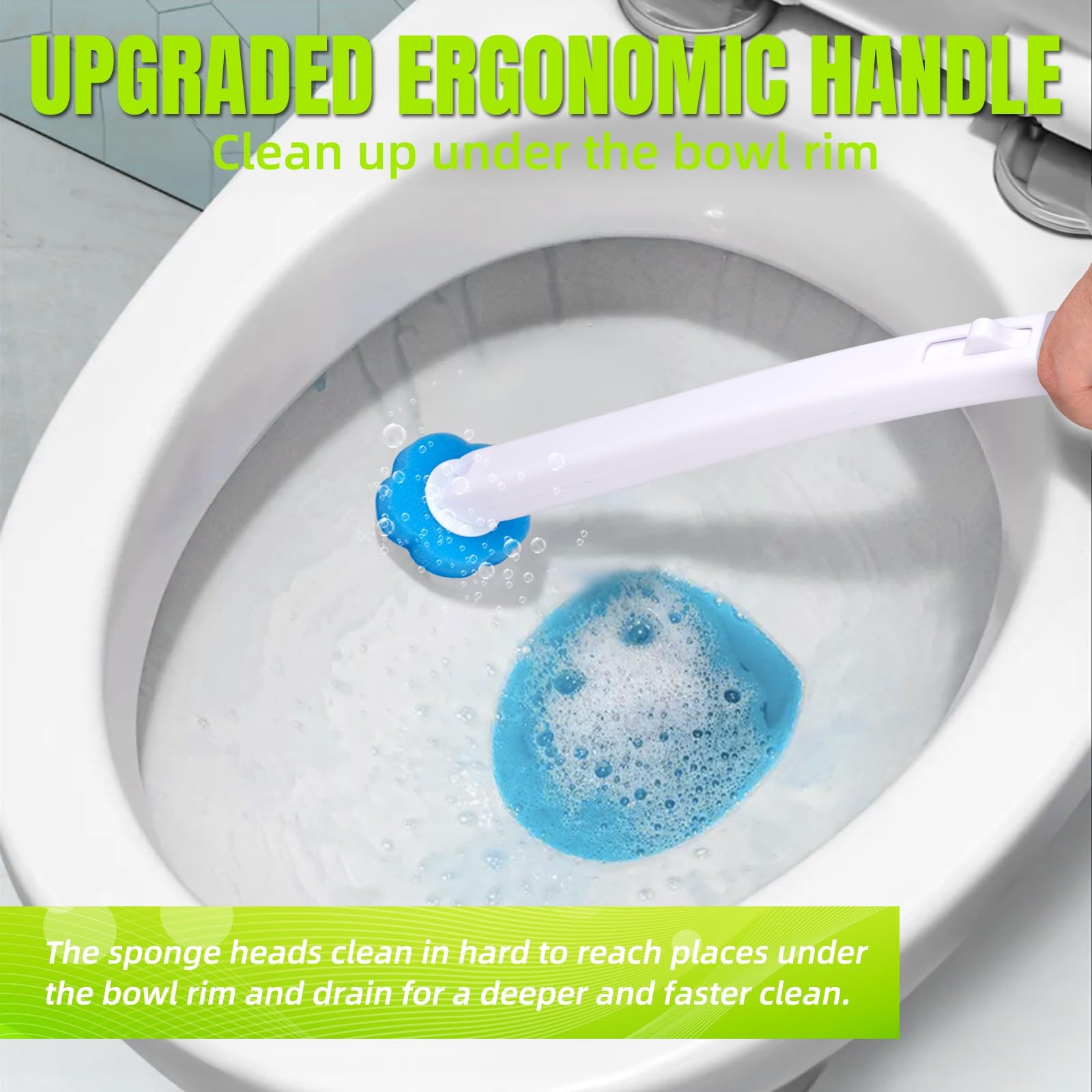 Disposable Toilet Brush Set with 48 Refills – Ultimate Bathroom Cleaning System