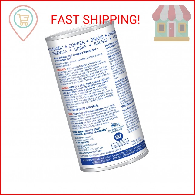 Bar Keepers Friend Superior Cookware Cleanser & Polish | 12-Ounces | 1-Unit