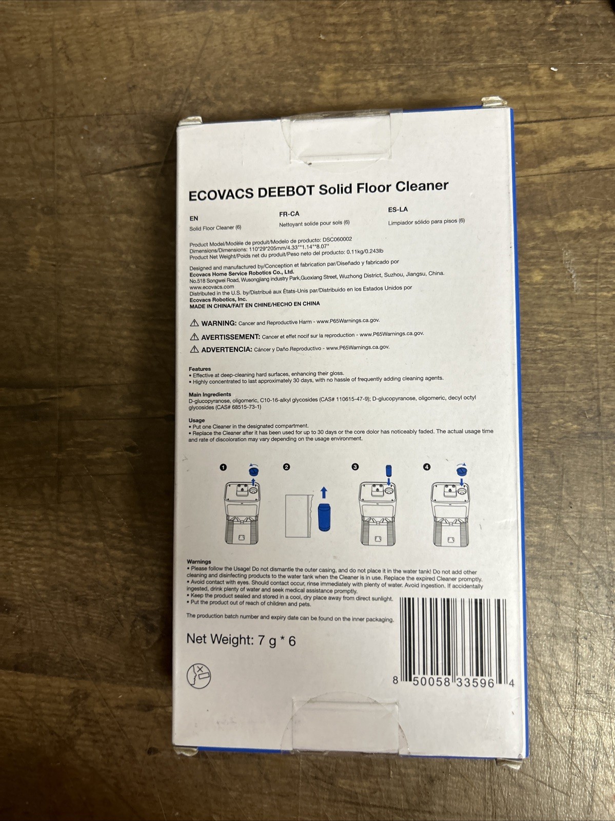Solid Floor Cleaner for DEEBOT N30 OMNI/N30 Omni Robot Mop, ~NEW SEALED