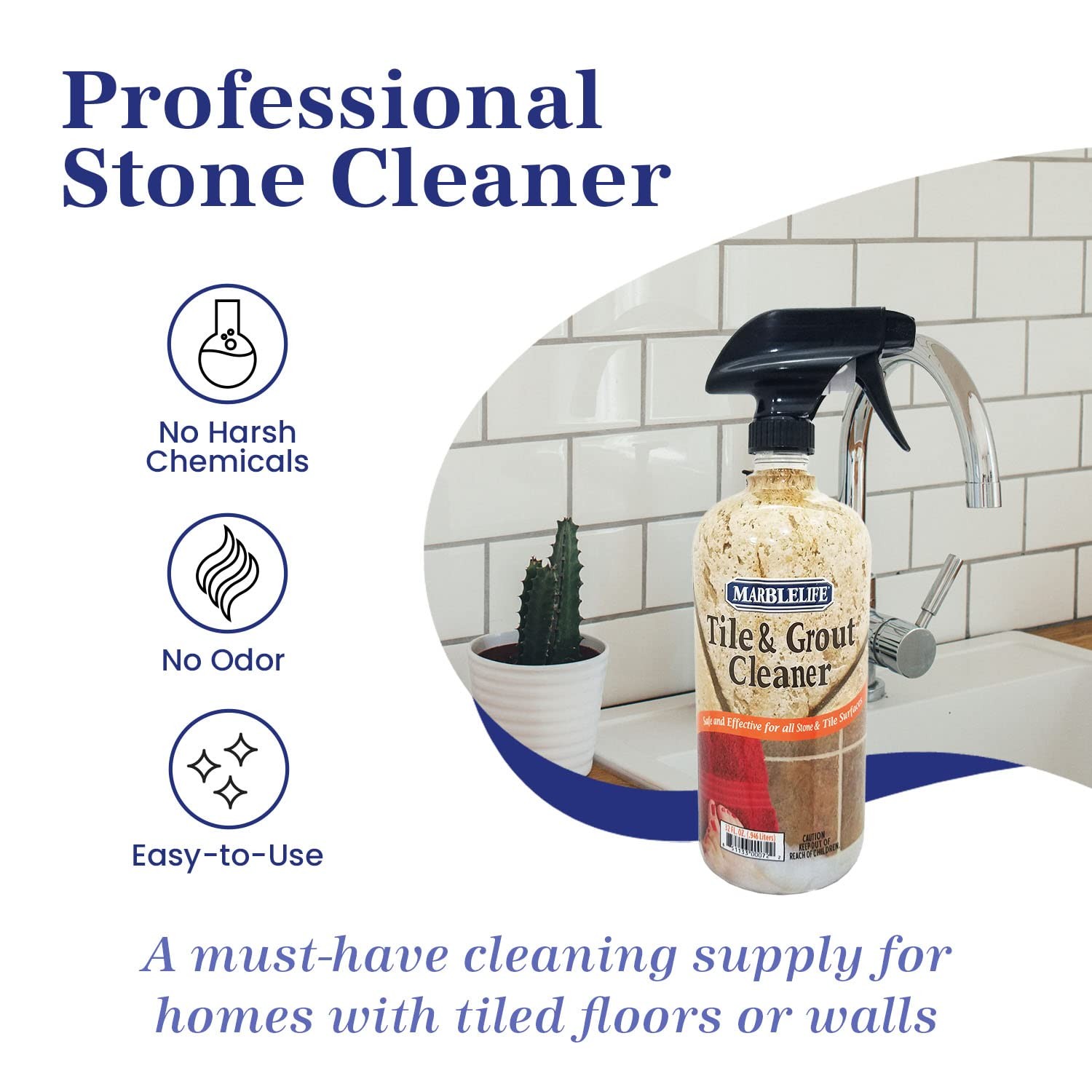 Tile & Grout Cleaner – Tile and Grout Cleaner for Floors, Pools, Bathroom Sho…