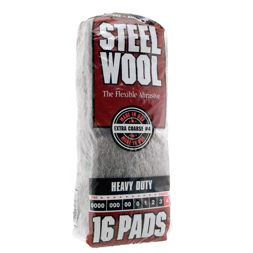 Homax Steel Wool Pads Extra Coarse 16 Count Heavy Duty Abrasives For Cleaning