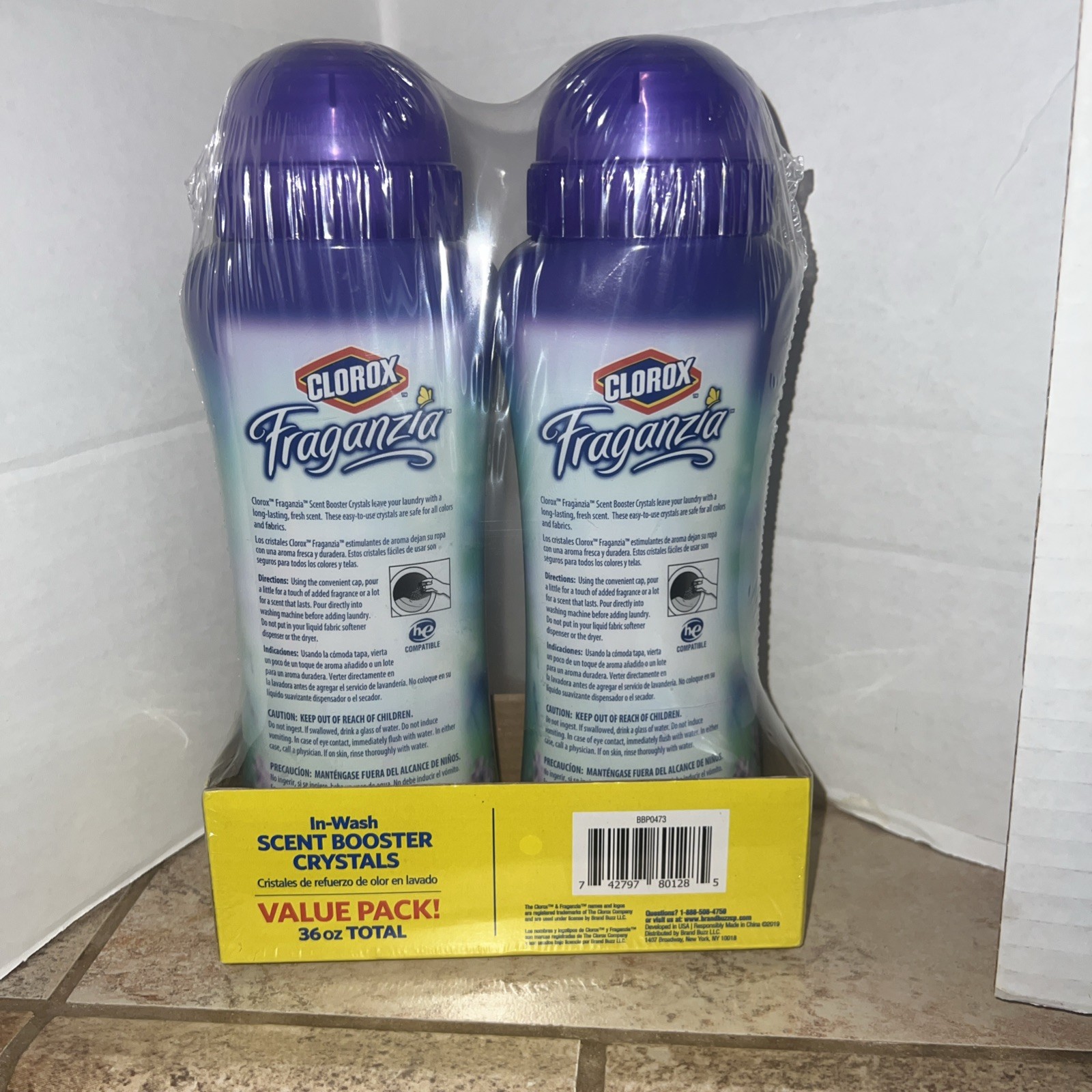 1 Fraganzia In Wash Scent Booster Crystals 2 Pack Lavender Eucalyptus 36oz