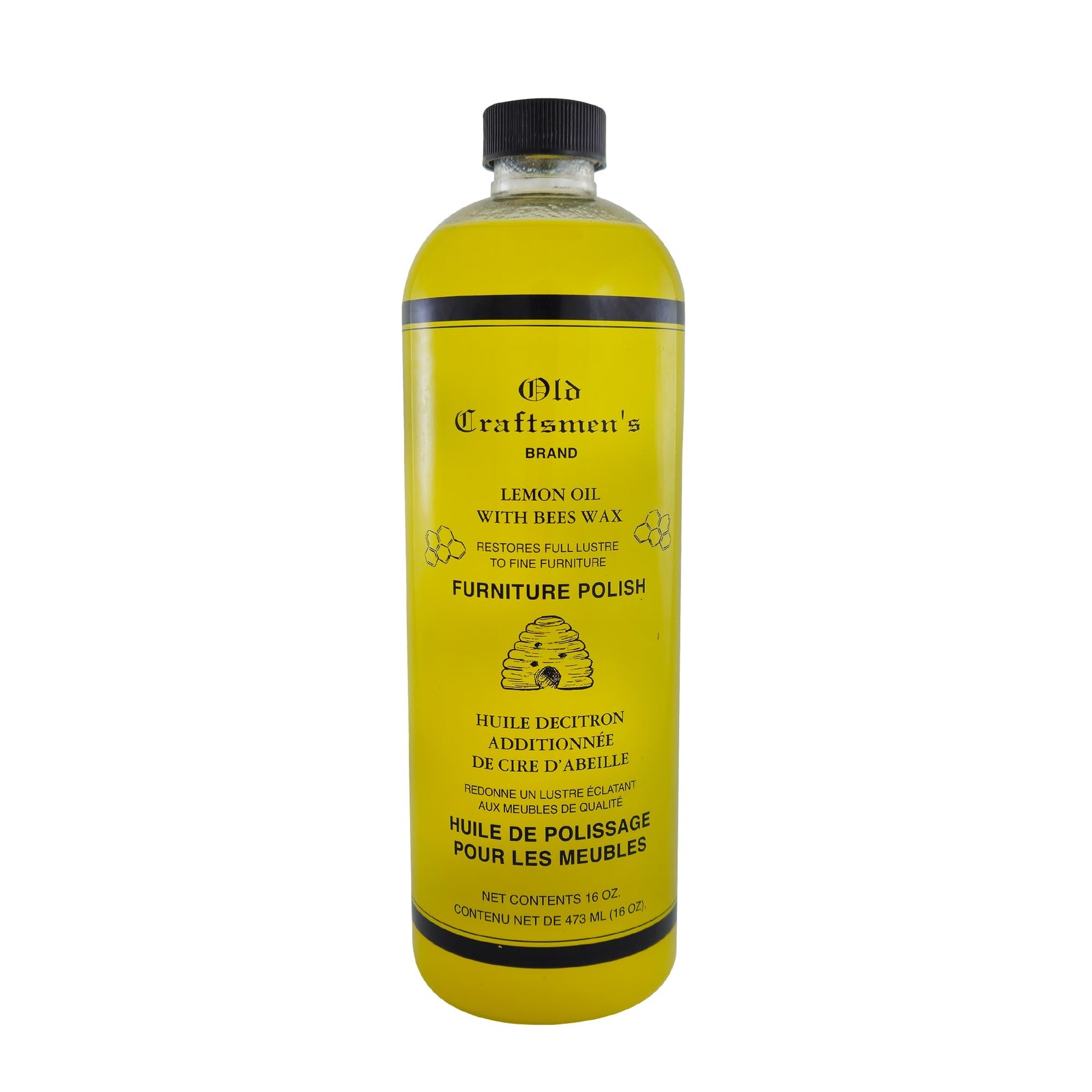 Fox Run Lemon Oil With Beeswax Furniture Polish and Conditioner, 16 ounces, M…