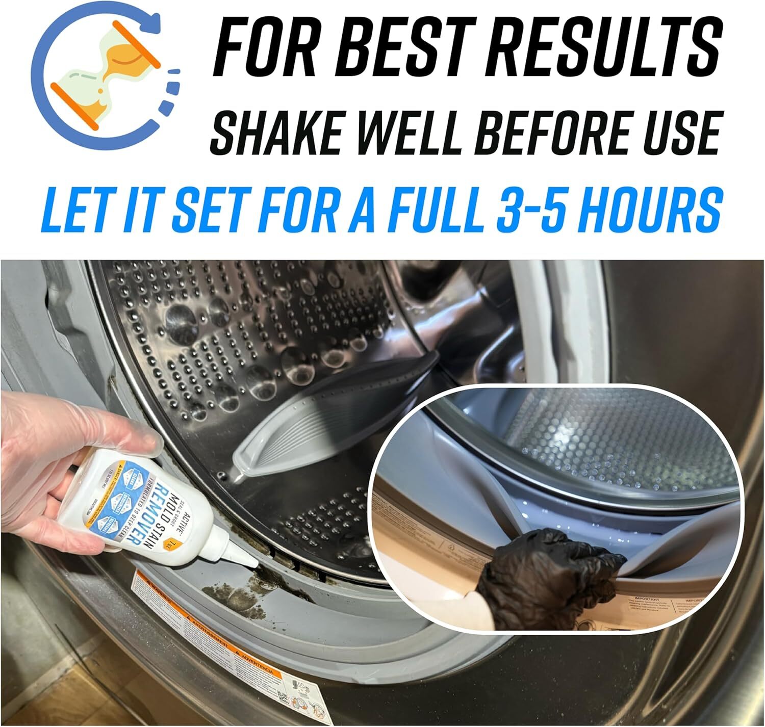 Mold Stain Remover Gel Cleaner – Heavy Duty Stain Cleaner for Front Loader Wash