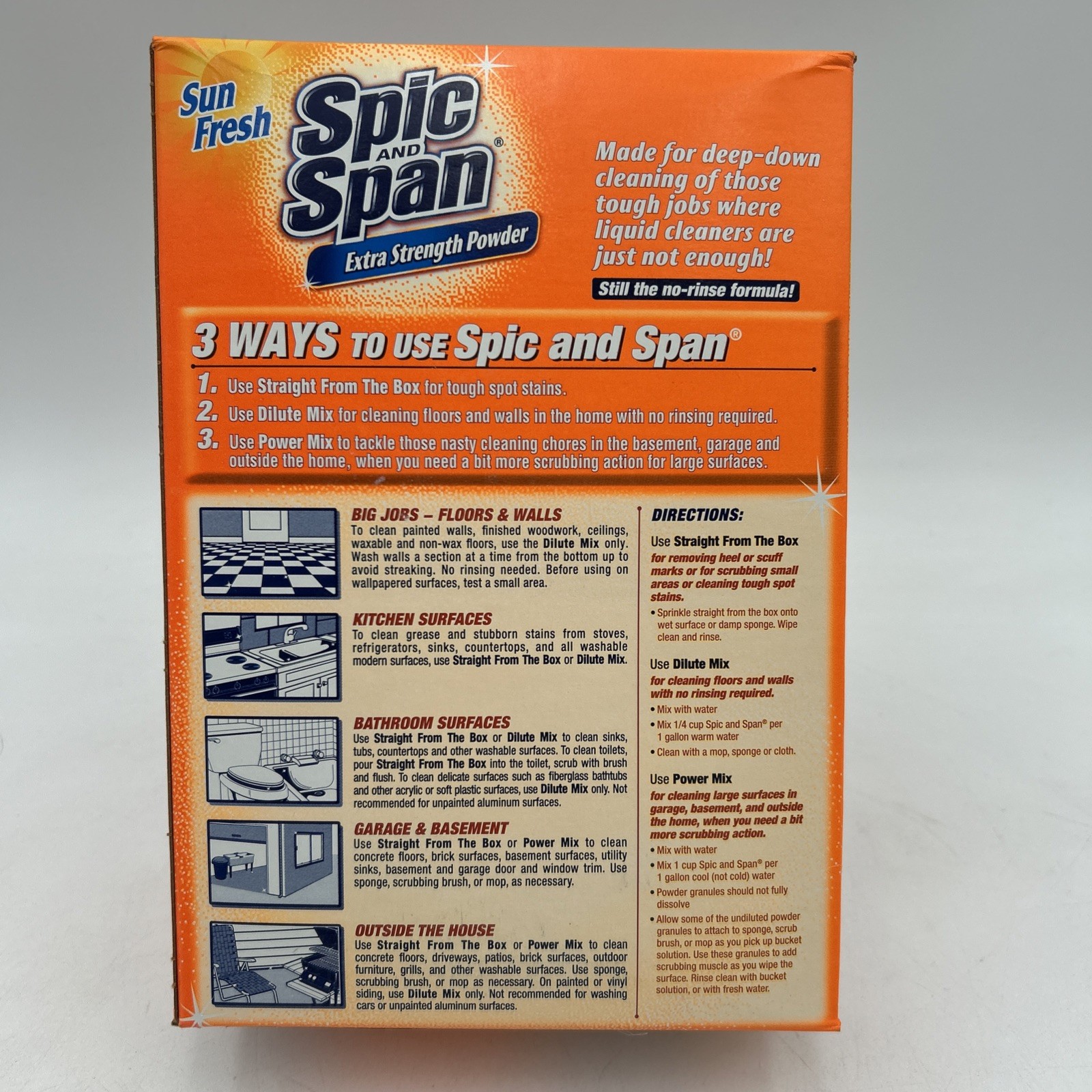 Spic and Span Extra Strength Powder SUN FRESH – 27 oz – NEW