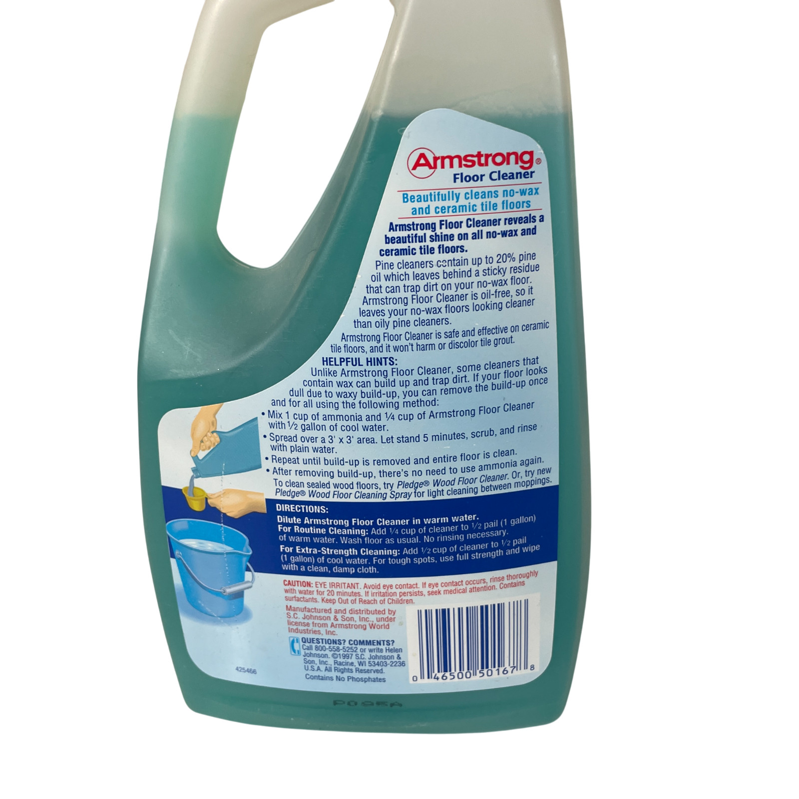 Armstrong Floor Cleaner 1997 Vintage No Wax Ceramic Tile No Sticky Residue