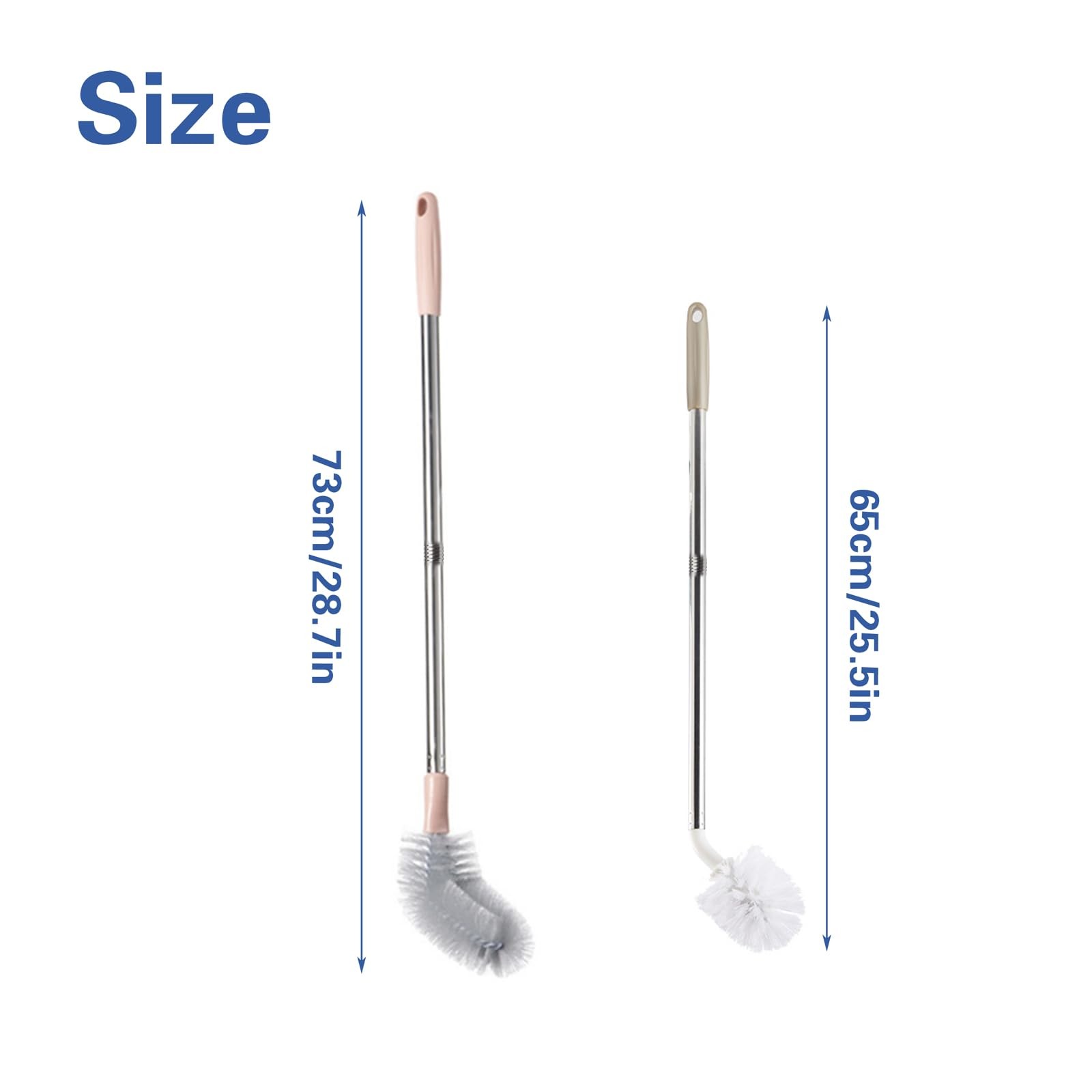 4 Pcs Water Bottle Brushes for Cleaning, 28.7” and 25.5” Stainless Steel Lo…