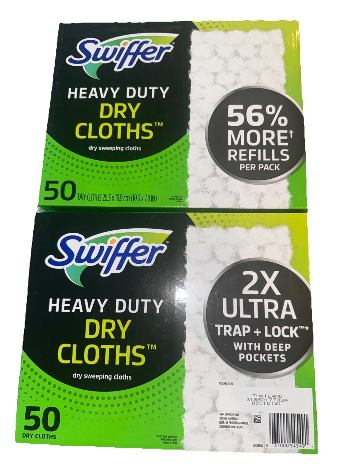 Swiffer Heavy Duty Dry Cloths, 50 Count x2