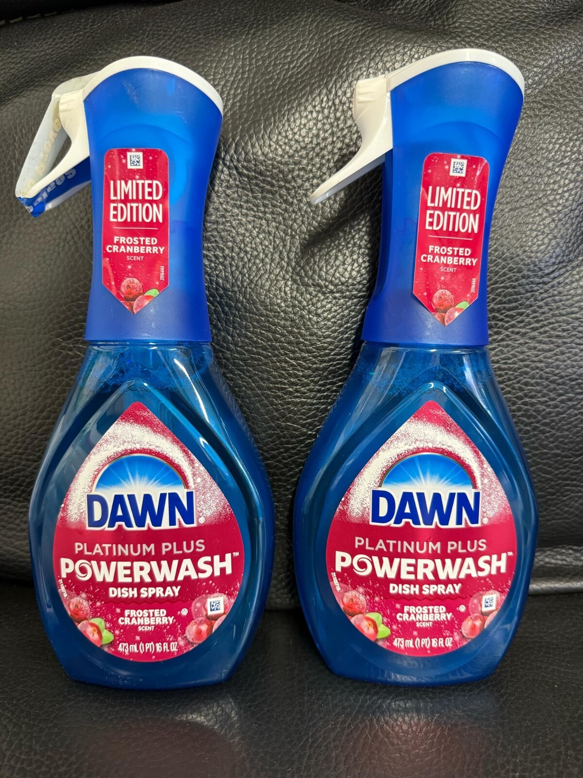 2pcs Dawn Platinum Plus POWERWASH Spray FROSTED CRANBERRY 16 oz Liquid Dish Soap