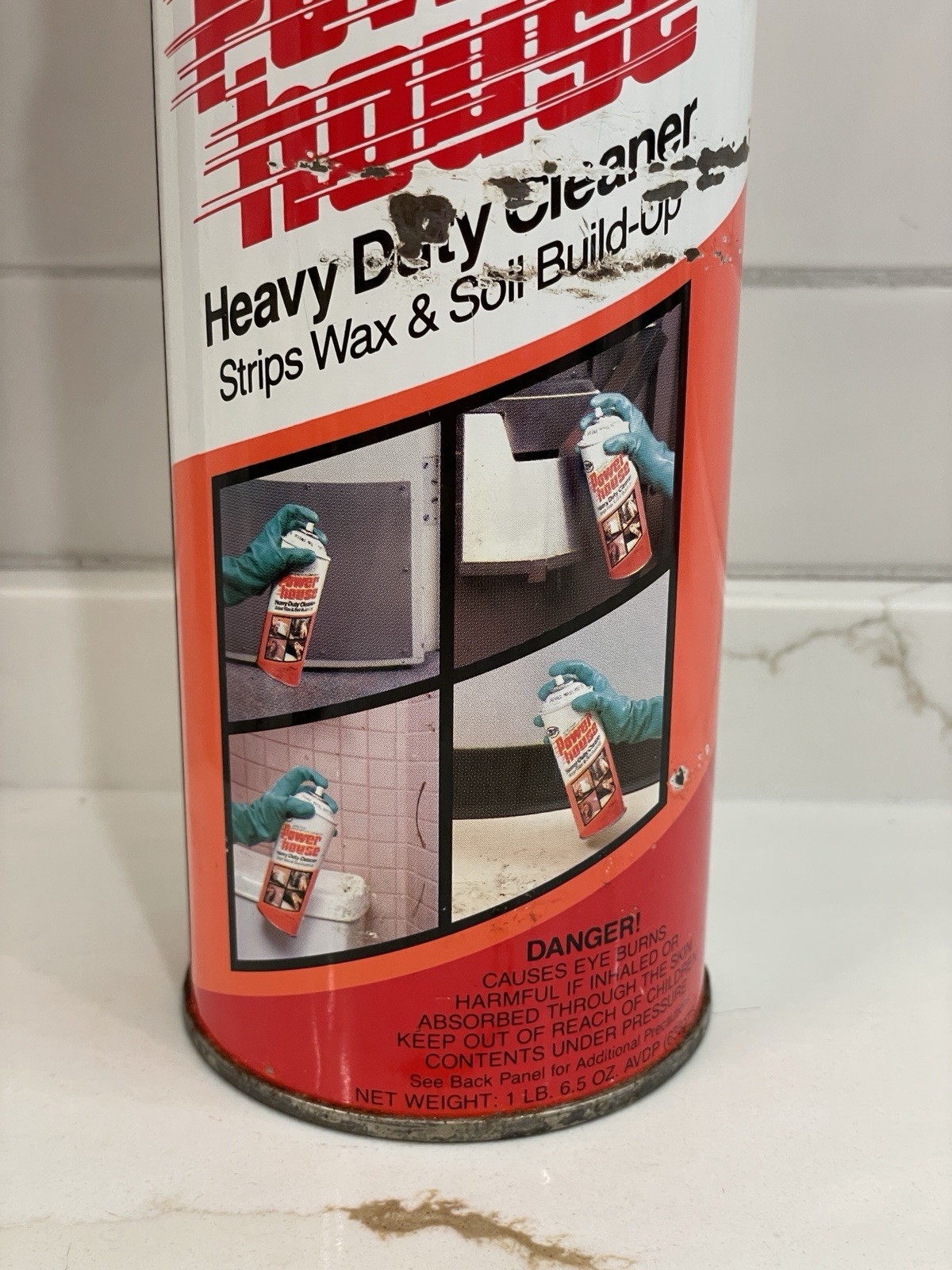 Vtg Zep Powerhouse Heavy-Duty Cleaner Wax Stripper 1 lb 6.5 oz Used Mostly Full