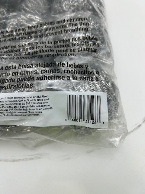 SCOTCH-BRITE 12PCS STEEL WOOL SCRUBBER PADS, 12 PACK – STAINLESS STEEL