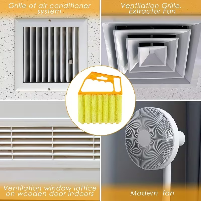 Blinds Cleaning Brush 7-Slot Duster for Window Blinds, Air Vent, Car & Home Dust