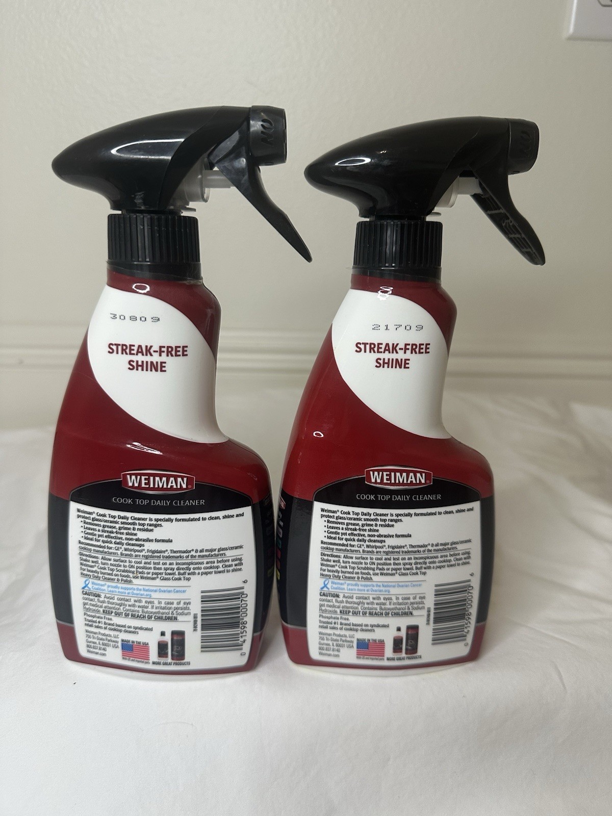 Weiman Cooktop Cleaner 2 Pack 12oz Streak Free Surface