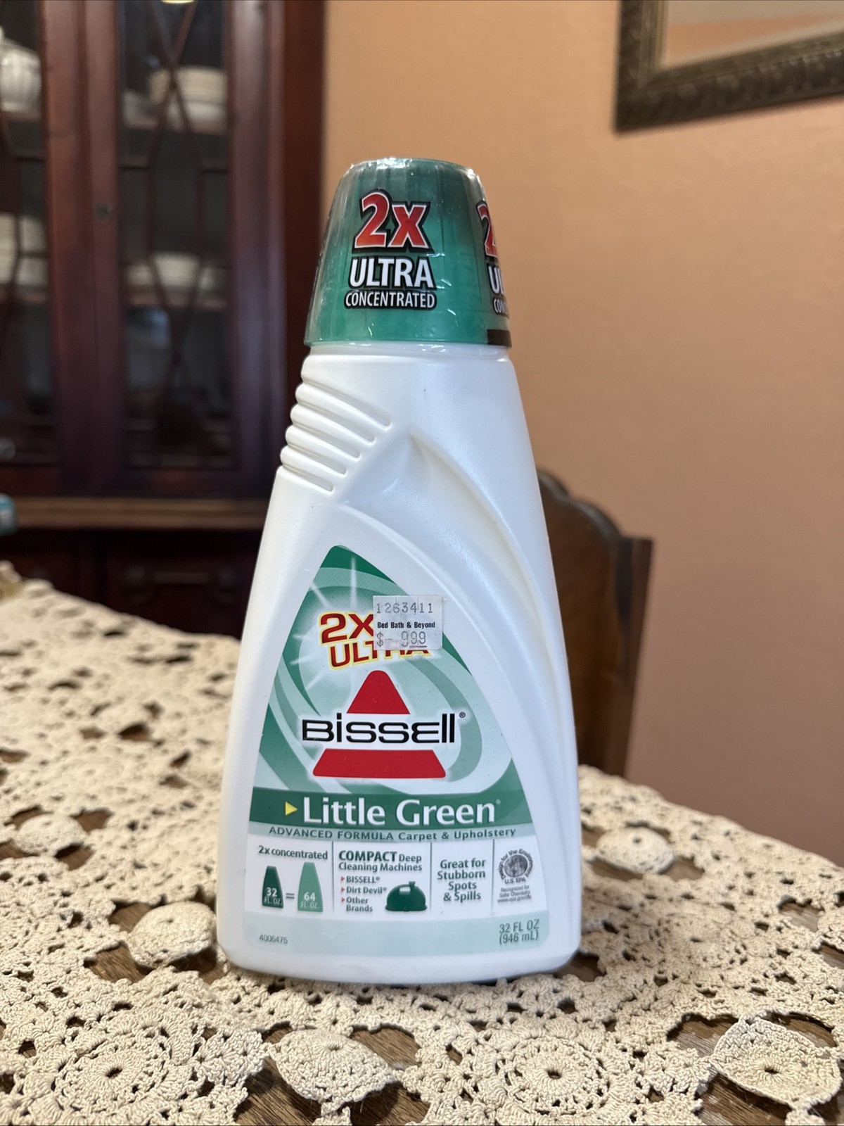 Bissell Little Green Formula Carpet Cleaner 2X Ultra Concentrated 32oz NEW