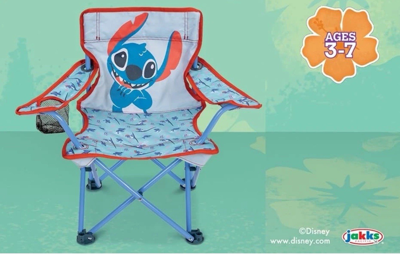 ChildChair Foldable Camp Chair-Fold & Go for Park, Beach, Pool, Disney Stitch