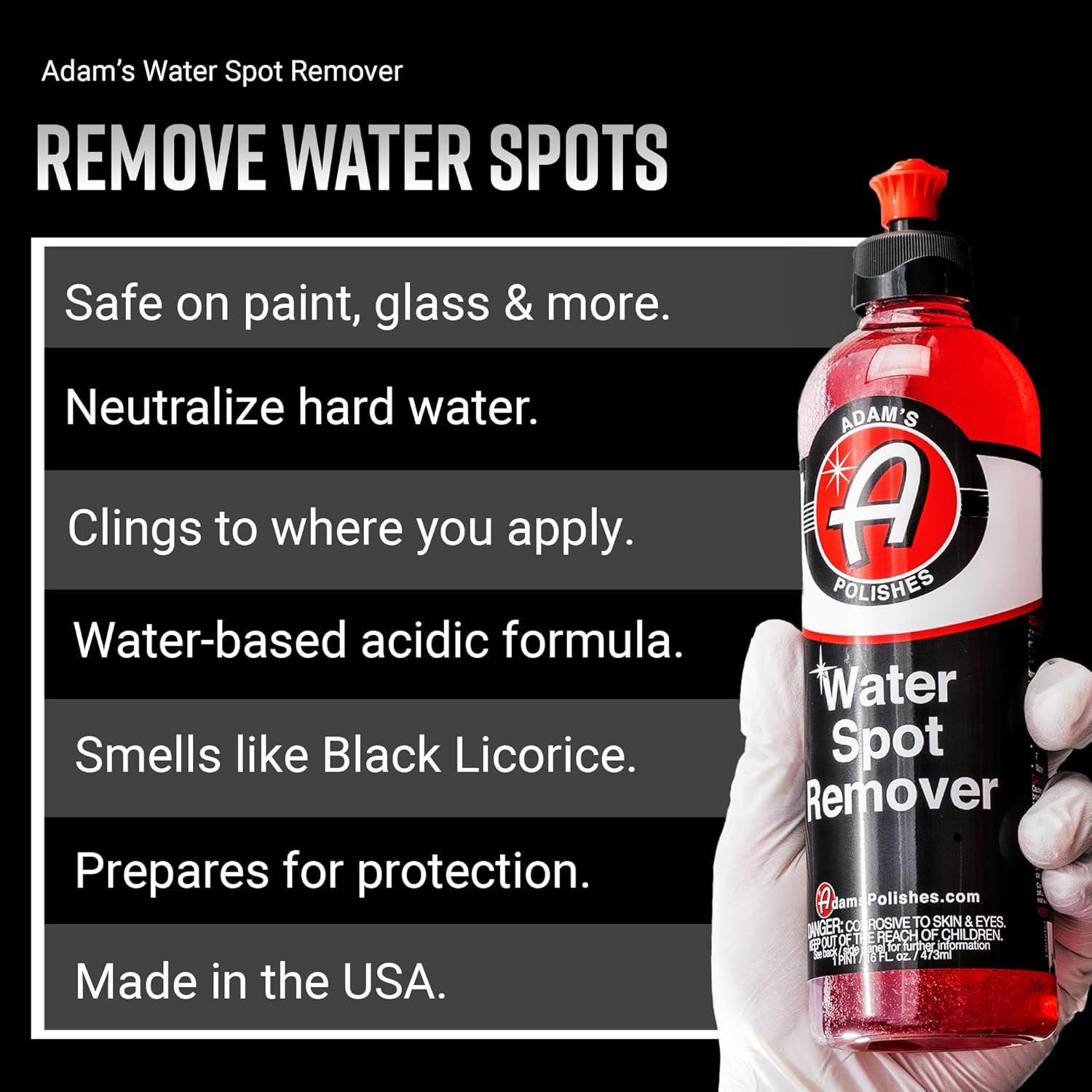 Water Spot Remover – Hard Water Stain Remover for Glass, Shower Doors, Paint, Wi
