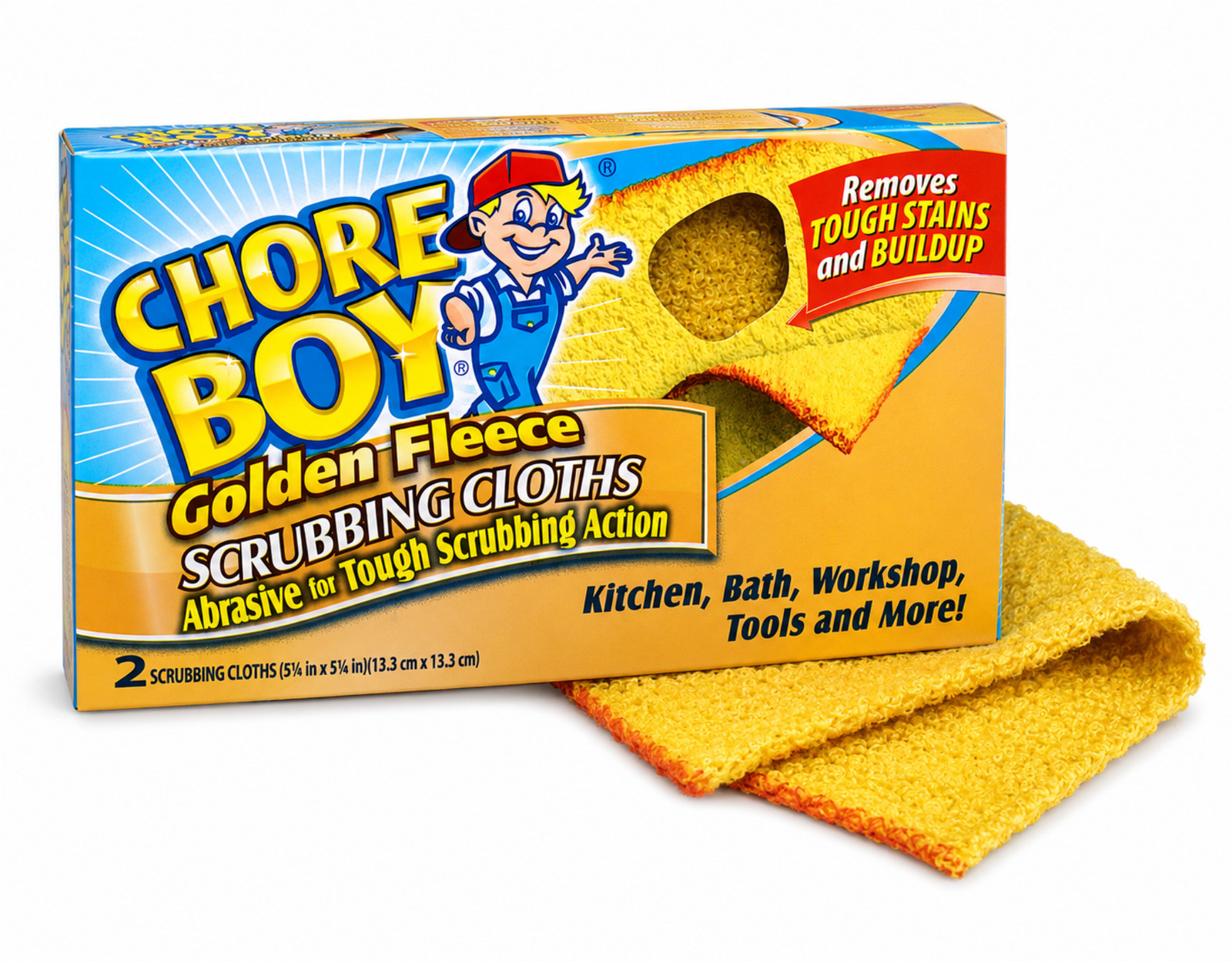 Chore Boy Golden Fleece Scrubbing Cloths, 2 Count