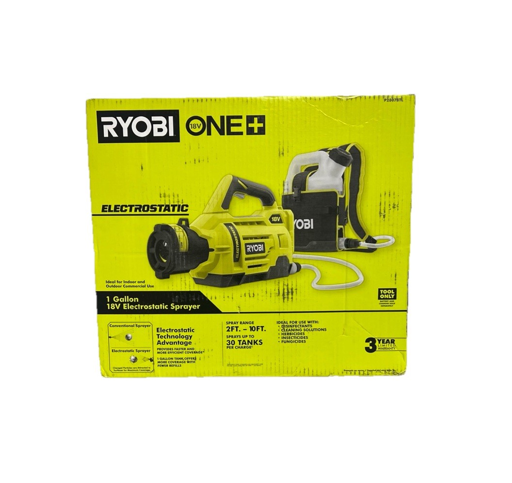 Ryobi ONE+ 18V Cordless Electrostatic Sprayer Kit. Tool Only 1 Gal In/outdoor
