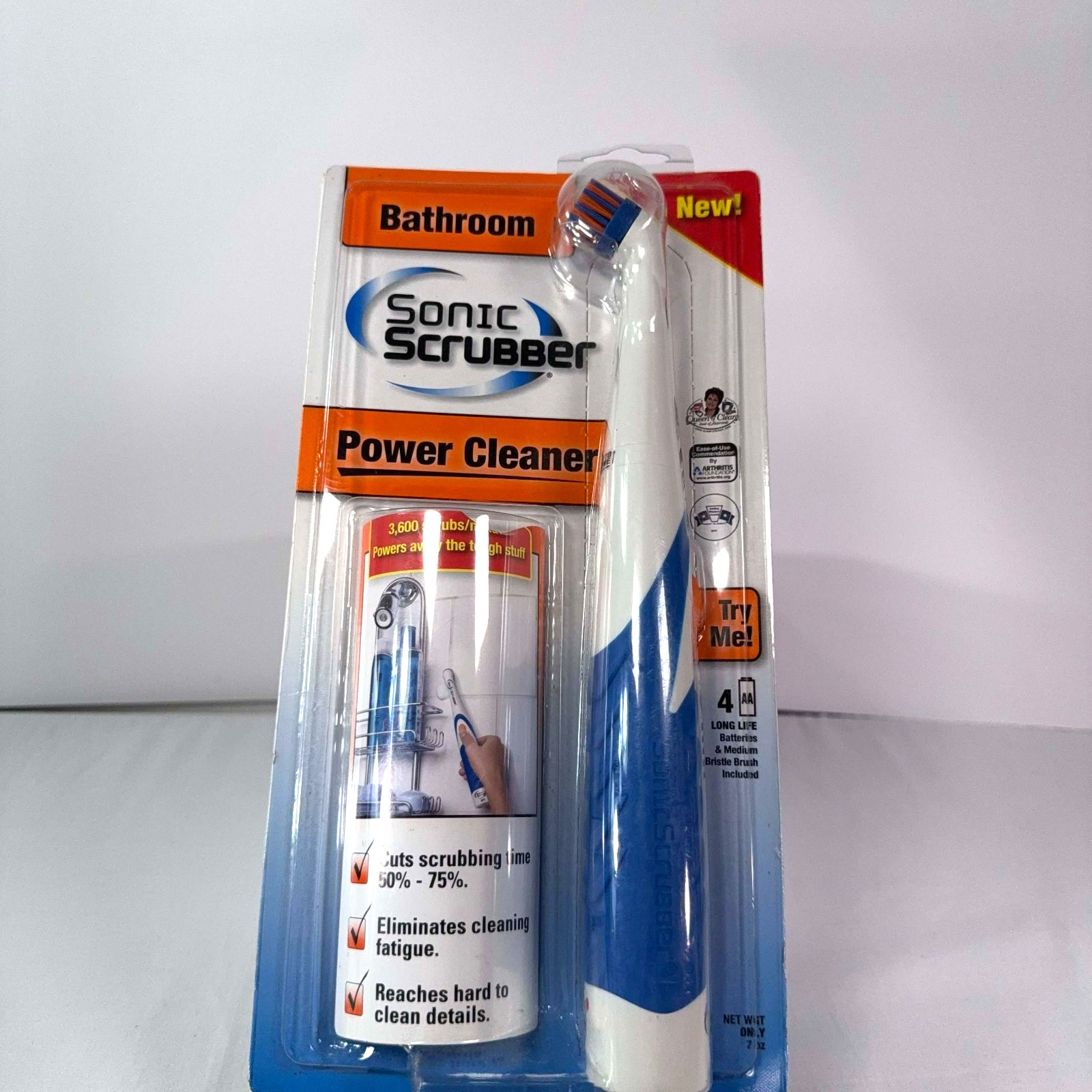 Sonic Scrubber Power Cleaner Bathroom Scrubber New NOS Sealed UPC 184119000080