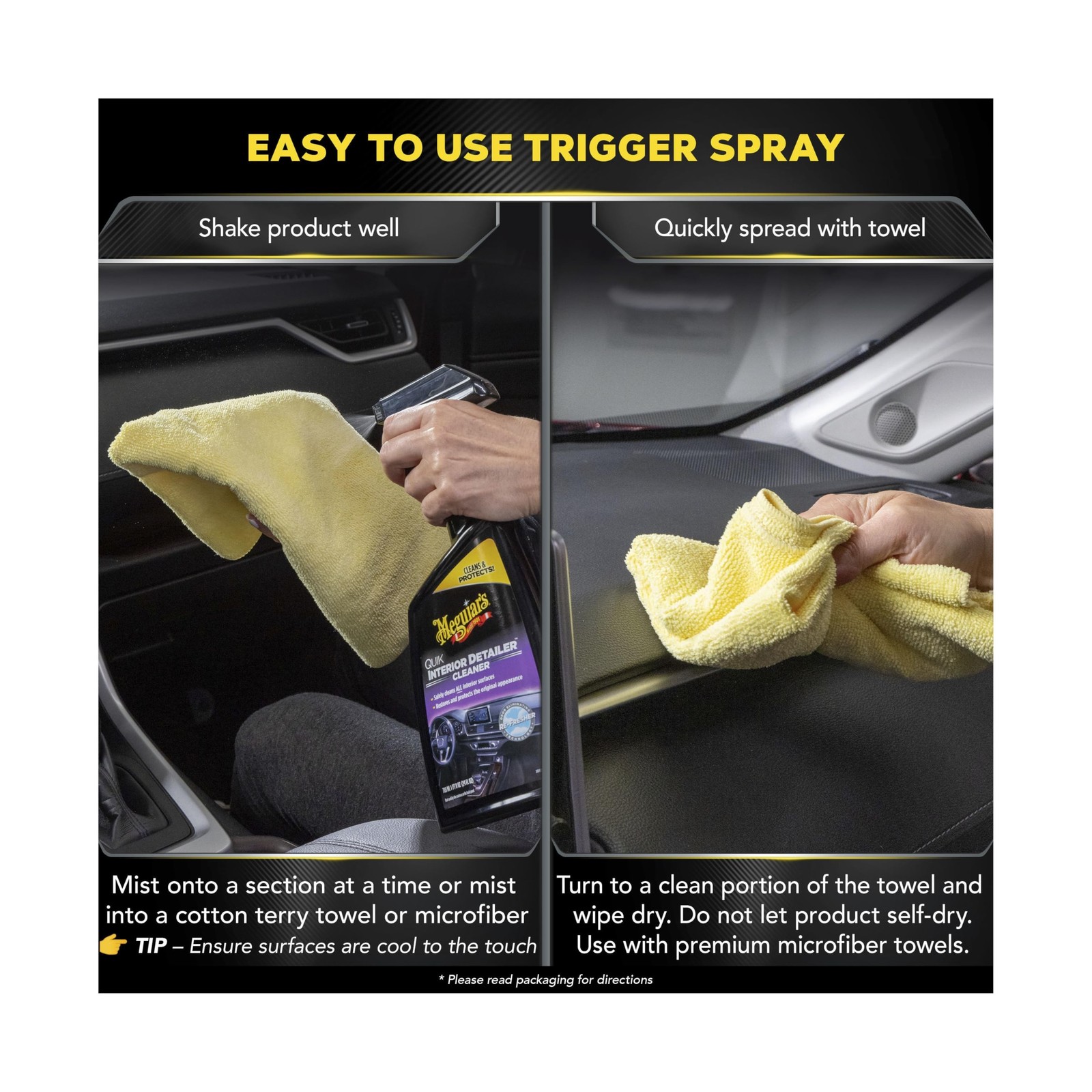 Meguiar’s Quik Interior Detailer Cleaner, Quick Detailer Spray Cleans And Ref…
