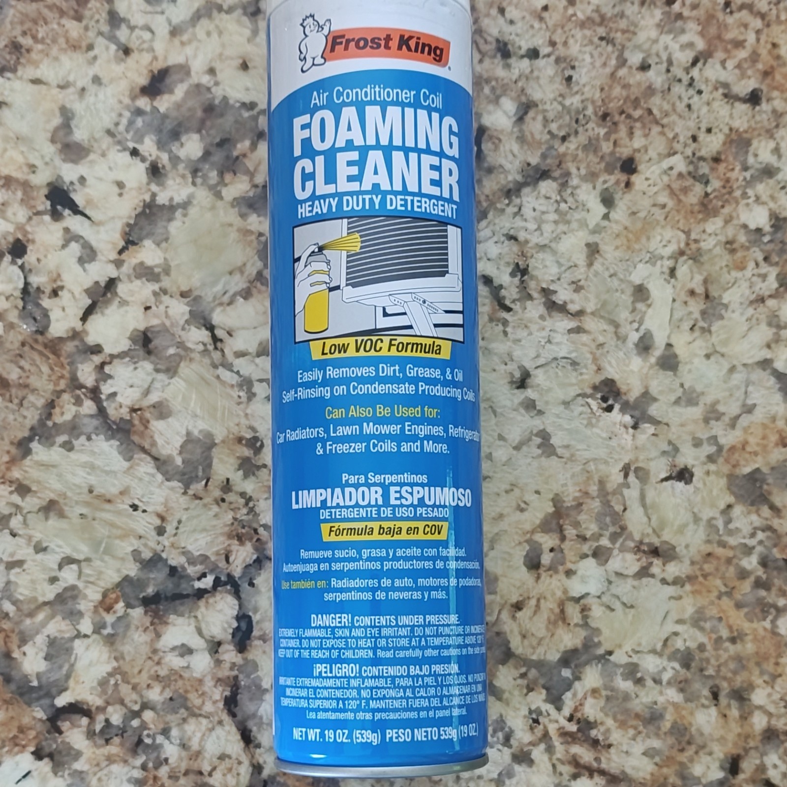 Frost King ACF19 AC Coil Cleaner Foam, Low VOC Formula, Unscented 19 oz