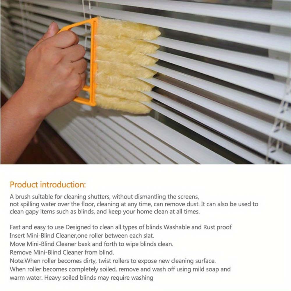 Easy-Grip Blind Cleansing Brush, slim fits various blinds & gap dust clearance