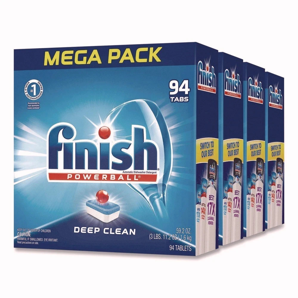 FINISH 51700-97330 Powerball Dishwasher Tabs – Fresh Scent (376/Carton) New