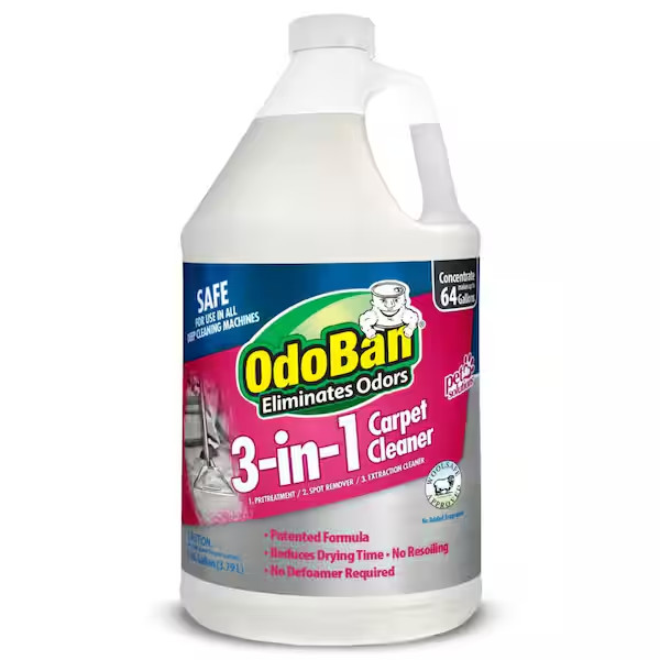 1 Gal. 3-in-1 Carpet Cleaner, Concentrated Carpet Cleaning Solution, EPA Safer C