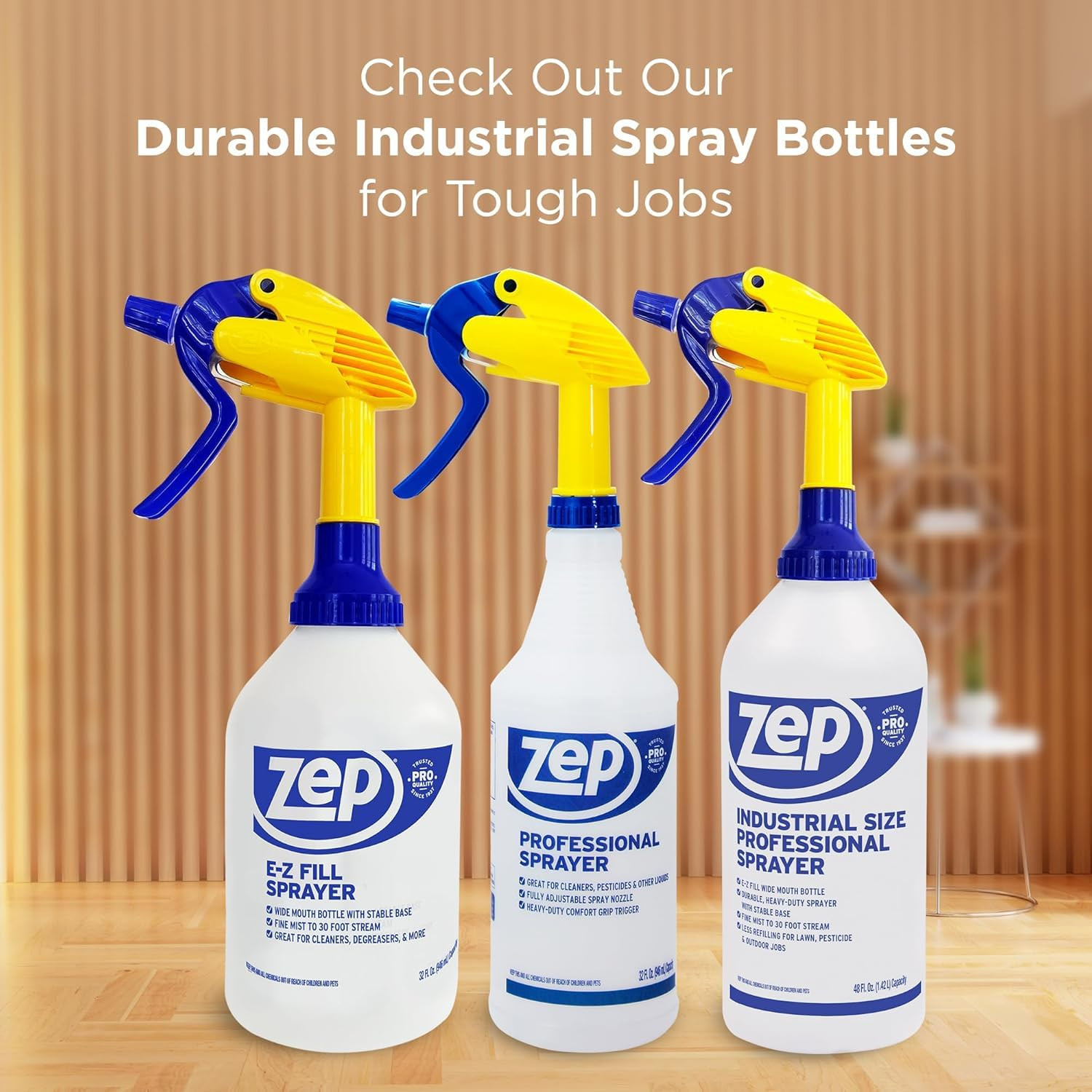 Professional Sprayer Bottle – 32 Oz (Pack of 3) – HDPRO1 – Versatile Adjustable